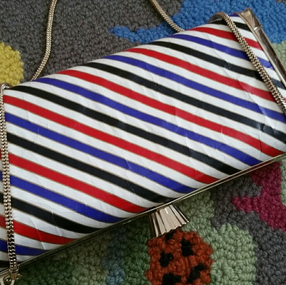 Kate Spade Cha Cha Chocolate Striped Clutc… - Picture 8 of 8